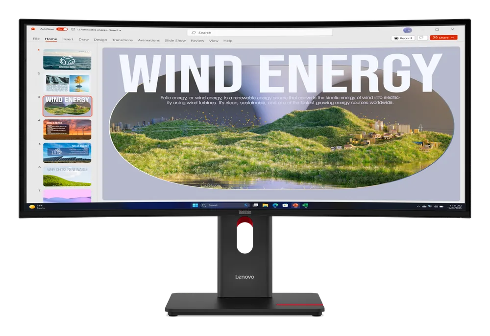 ThinkVision T34WD-40 — z przodu