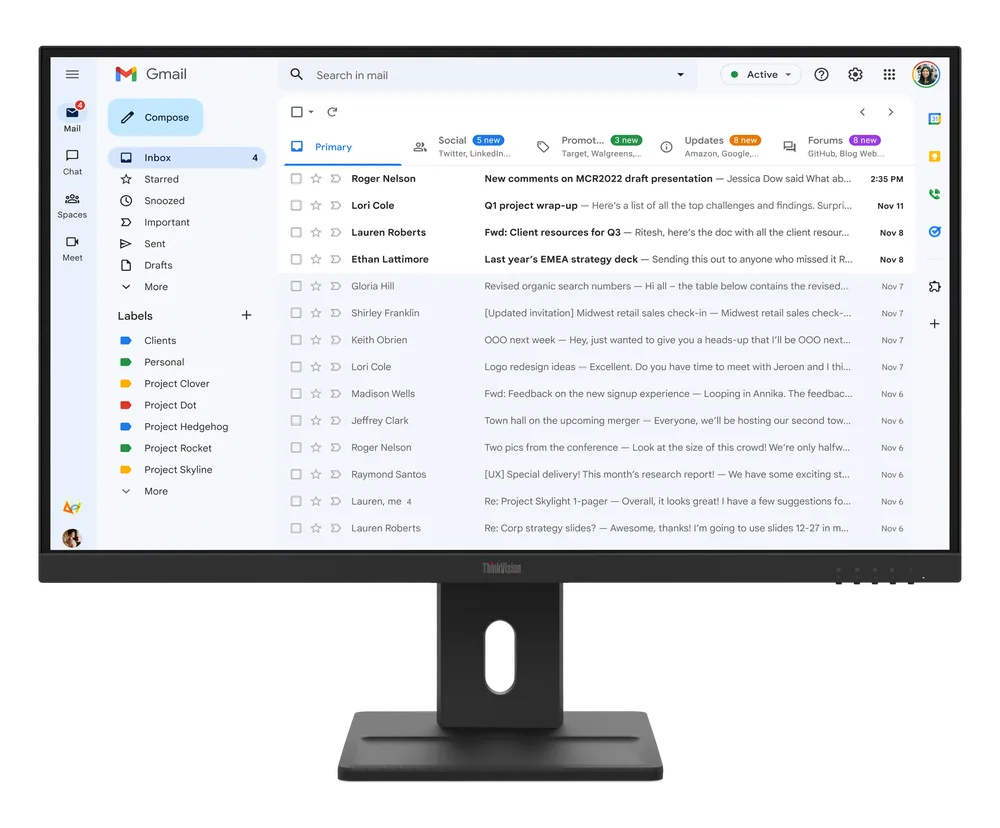 ThinkVision E27-40 — z przodu